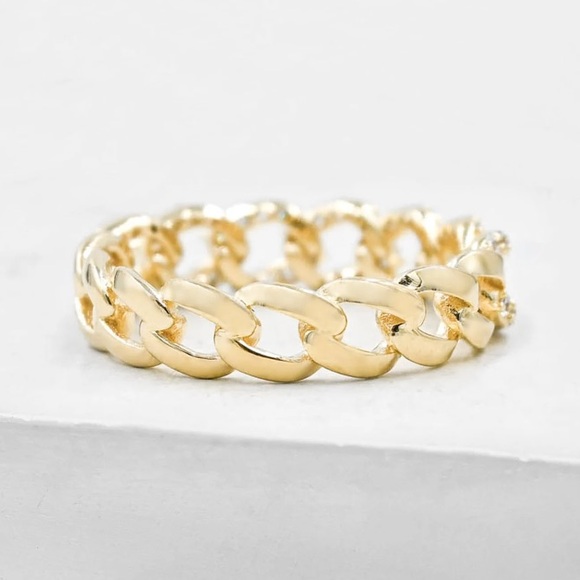 14k gold cuban ring size 4 - Picture 2 of 4